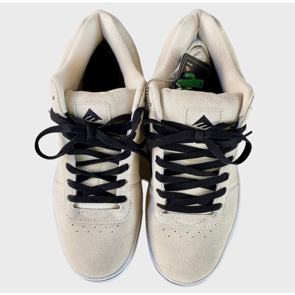 Vintage Emerica Herman 2 Skate Shoe Leather Suede Beige White Mens 13 NWT RARE - Picture 4 of 16